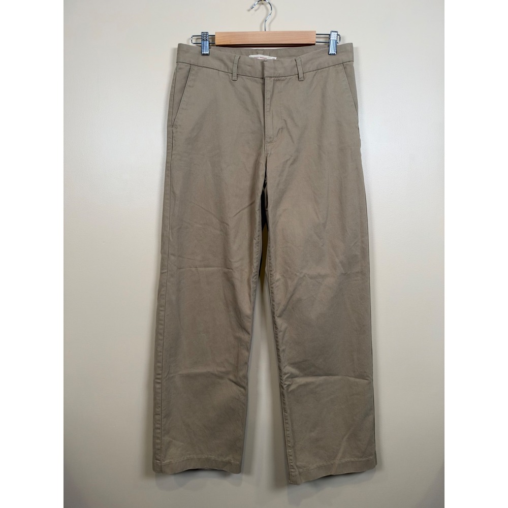 Levi Baggy Trousers Women 28 Tan Relaxed Fit Cotton Chino Khaki Workwear Pants